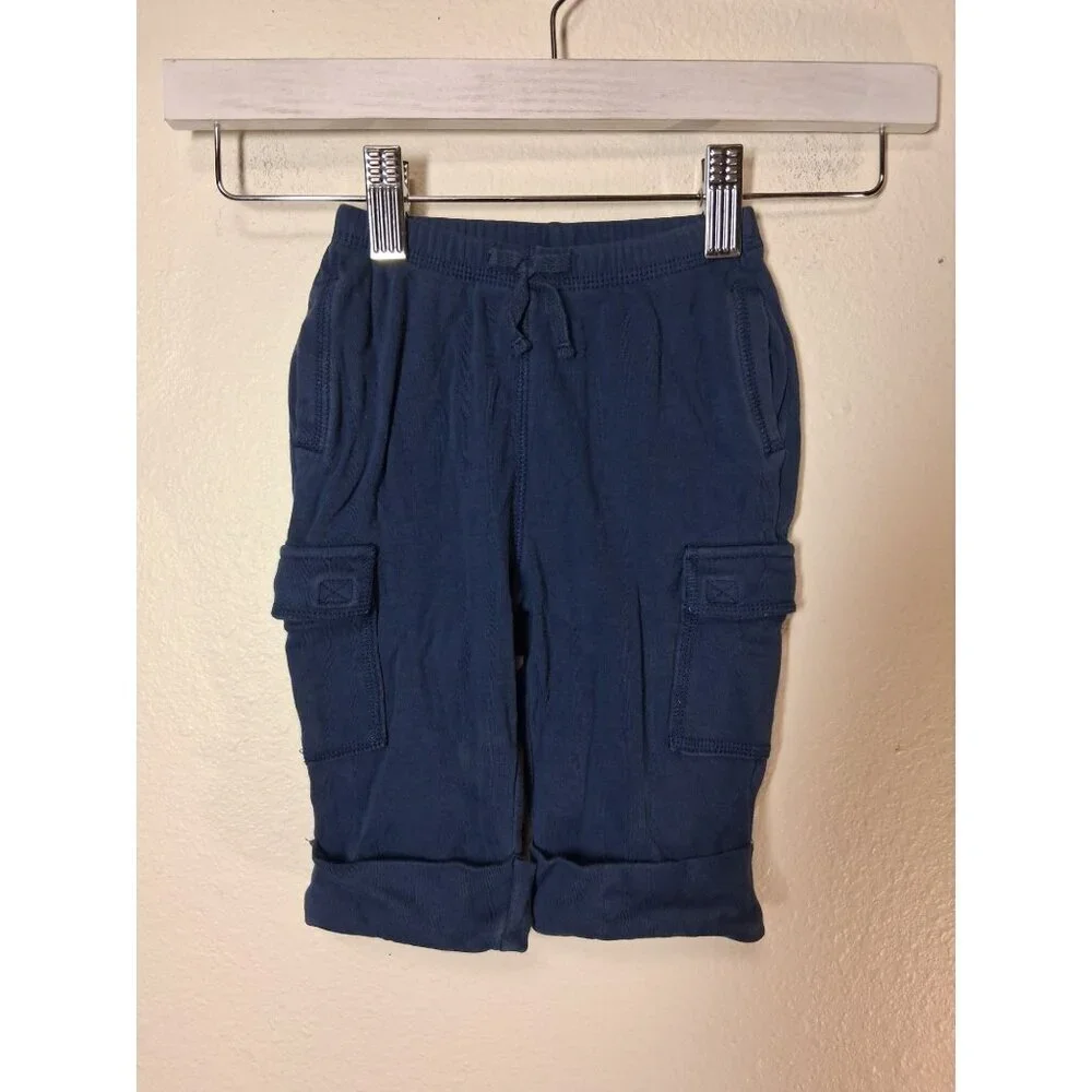 Baby Gap Cargo Pants Cotton Casual Blue Boys Size 3-6 Months